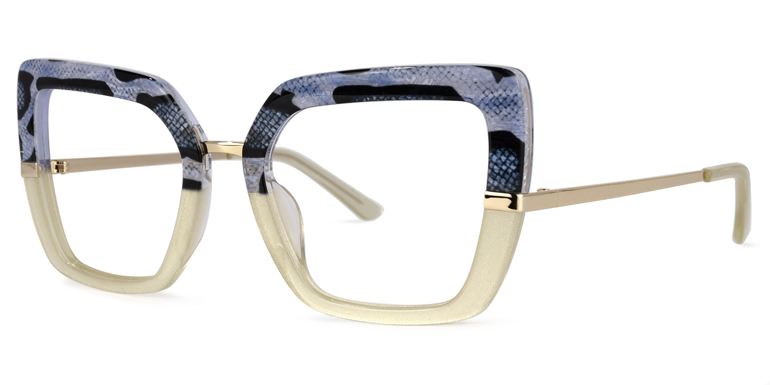 Natalin Square Snake/Skin Glasses | ZEELOOL UK1