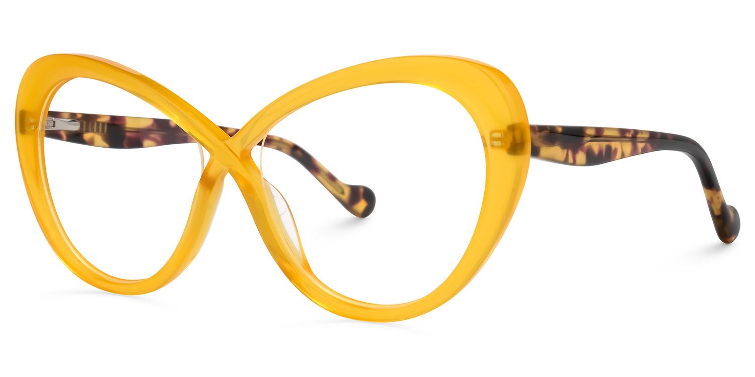 Charde Geometric Yellow Glasses | ZEELOOL UK1
