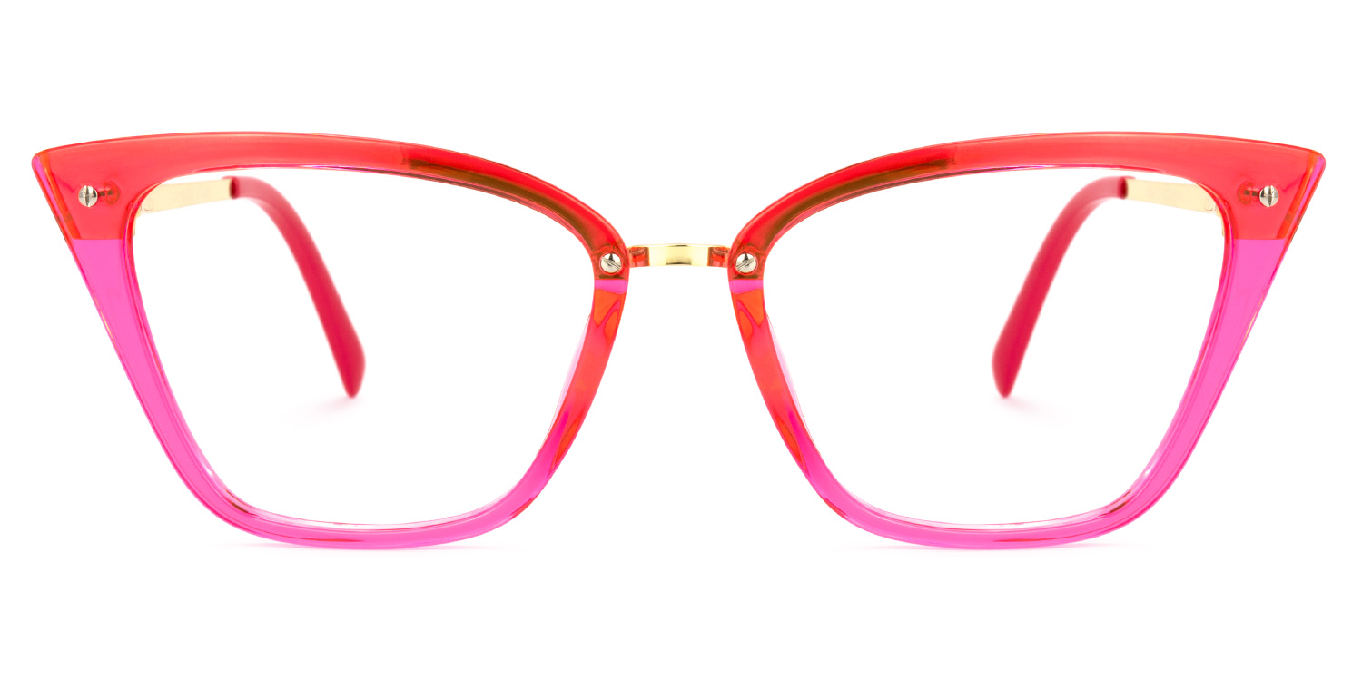 Dionne Cateye Bright-Pink Glasses | ZEELOOL UK0