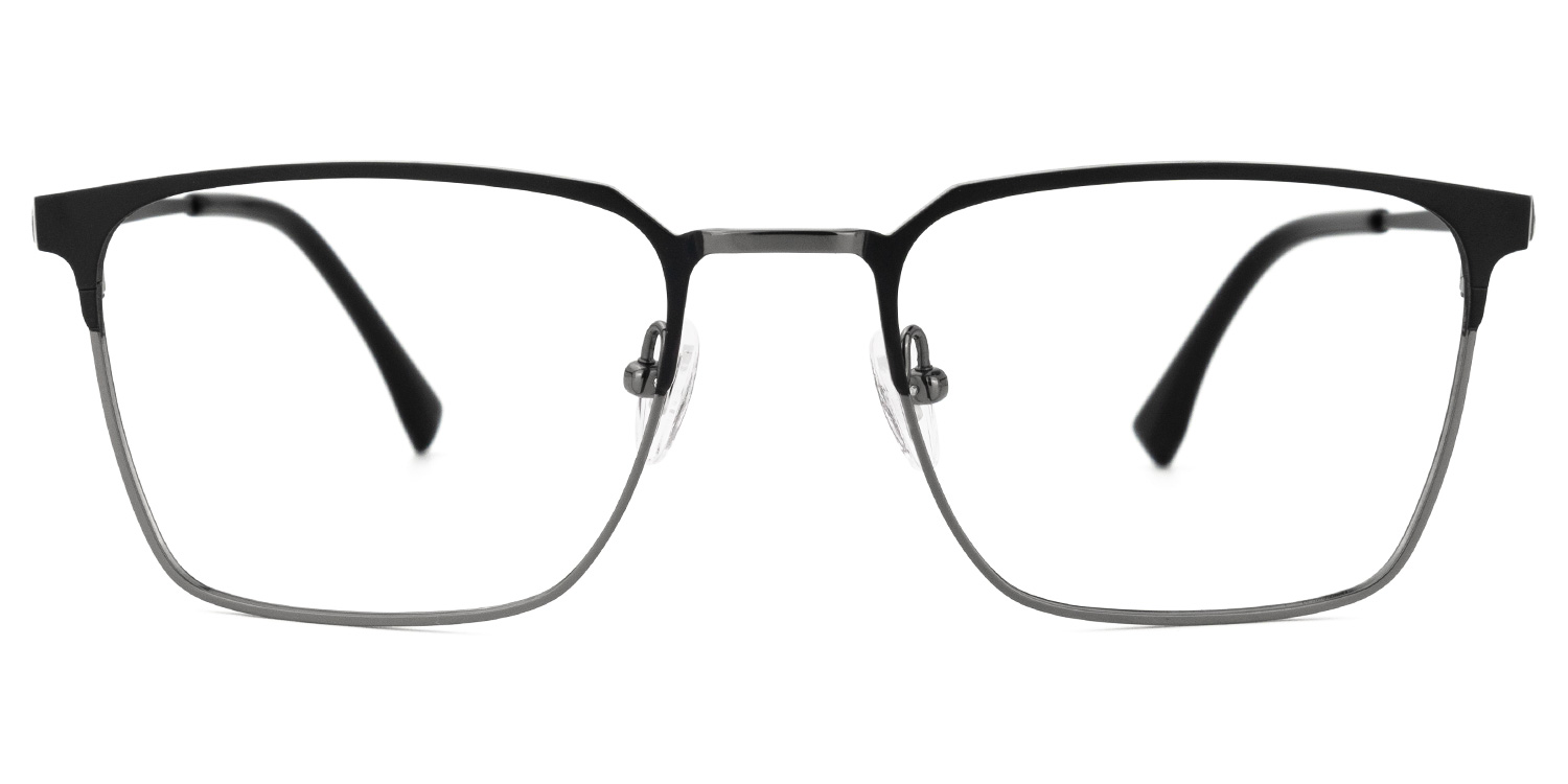 Khadajah Square Black-Gray Glasses | ZEELOOL UK0