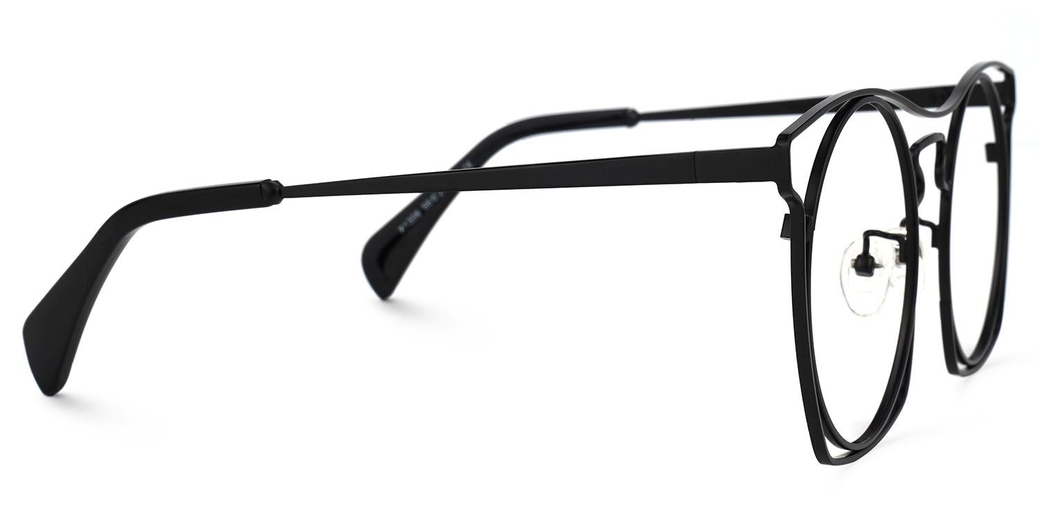 Janice Geometric Black Glasses | ZEELOOL UK2