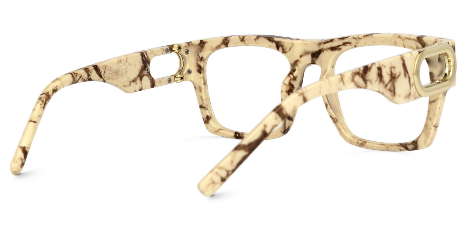 Suheil Square Beige Glasses | ZEELOOL UK3