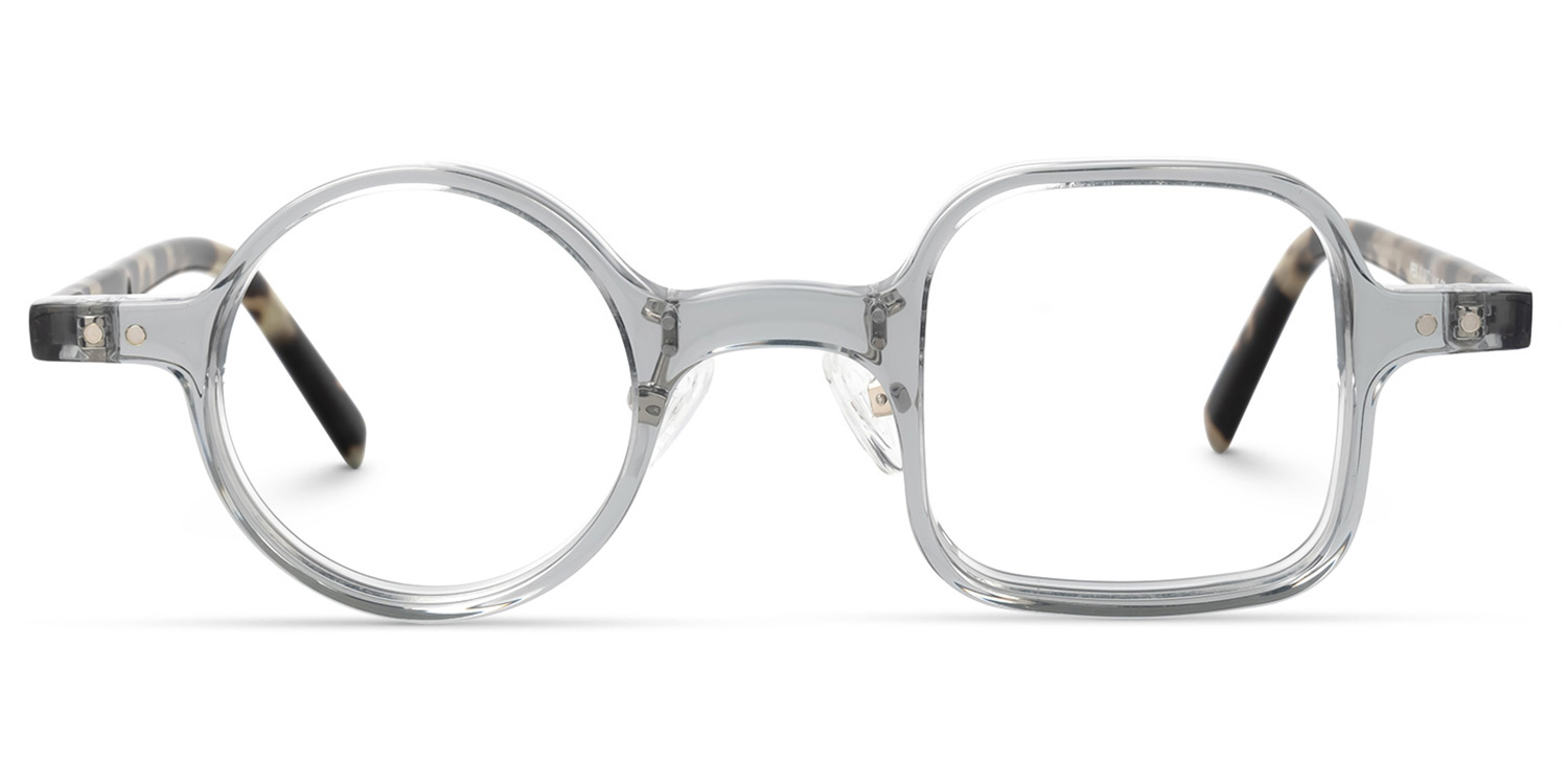 Render Asymmetric Gray Glasses | ZEELOOL UK0