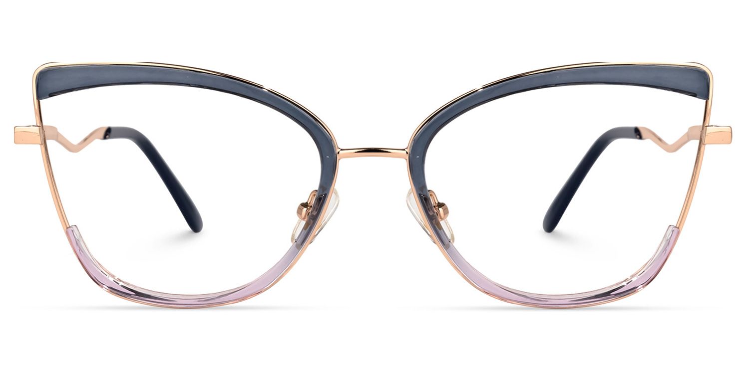 Benika Cateye Blue-Purple Glasses | ZEELOOL UK0