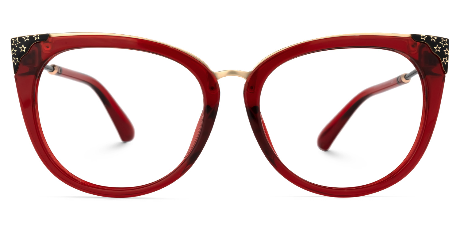 Dalton Cateye Red Glasses | ZEELOOL UK0
