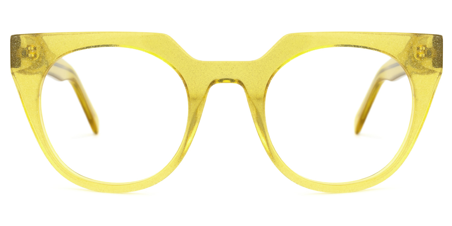 Lucie Cateye Yellow Glasses | ZEELOOL UK0