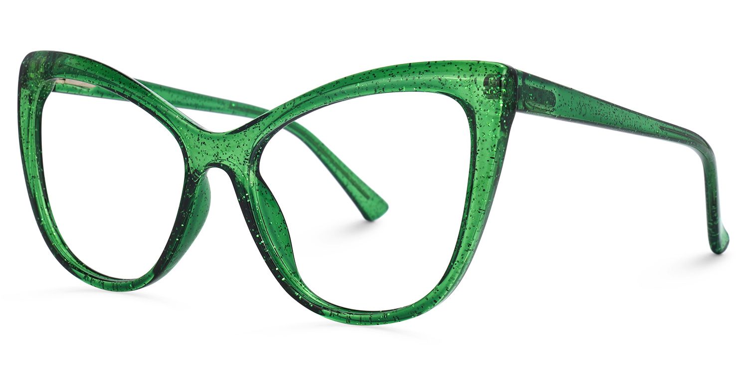 Gomez Cateye Green Glasses | ZEELOOL UK1