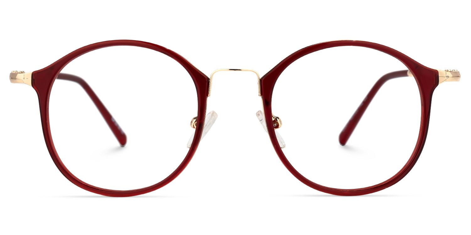 Colcas Round Red Glasses | ZEELOOL UK0