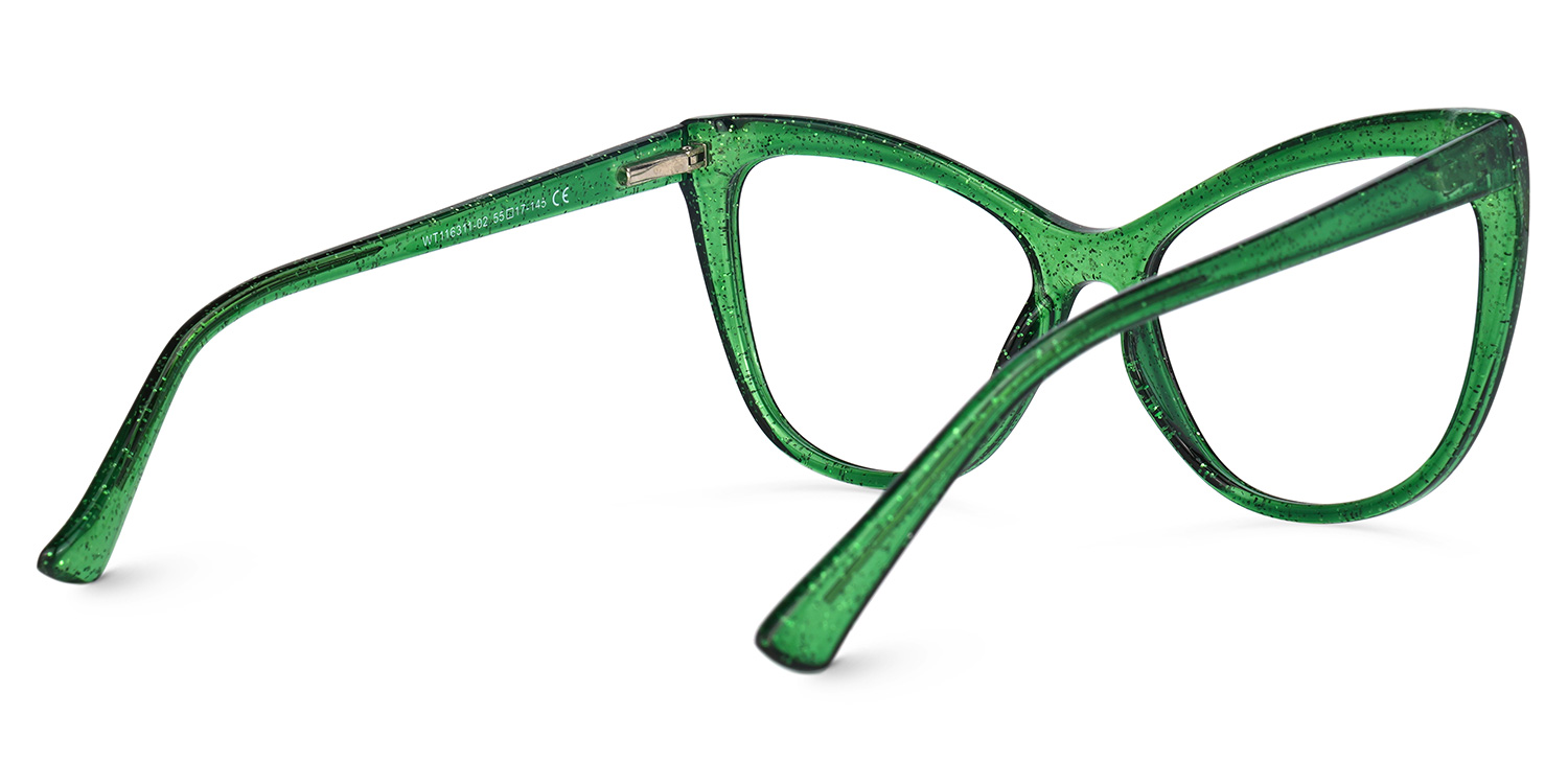 Gomez Cateye Green Glasses | ZEELOOL UK3