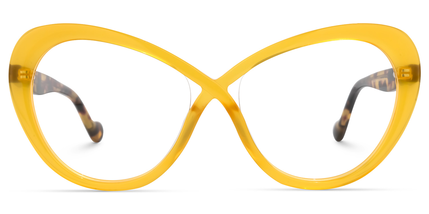 Charde Geometric Yellow Glasses | ZEELOOL UK0