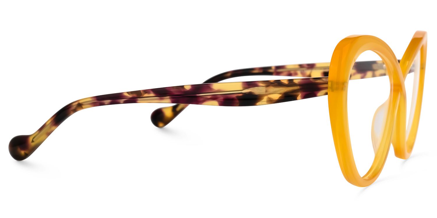 Charde Geometric Yellow Glasses | ZEELOOL UK2