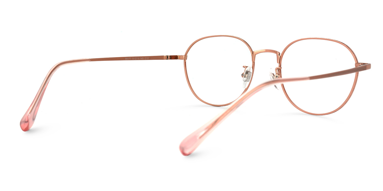 Vasquez Geometric Rose-Gold Glasses | ZEELOOL UK3