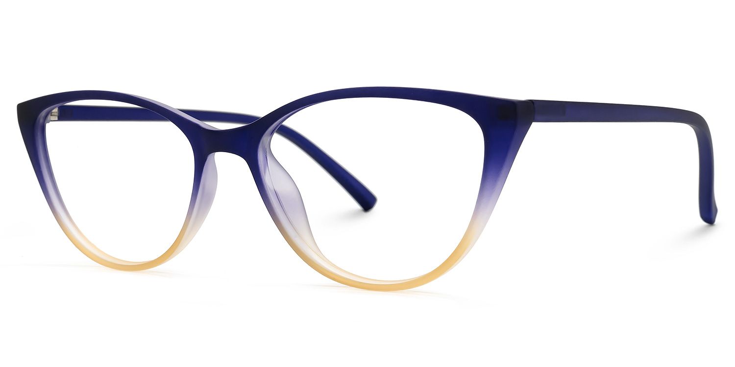 Lucy Cateye Blue Glasses  | ZEELOOL UK1