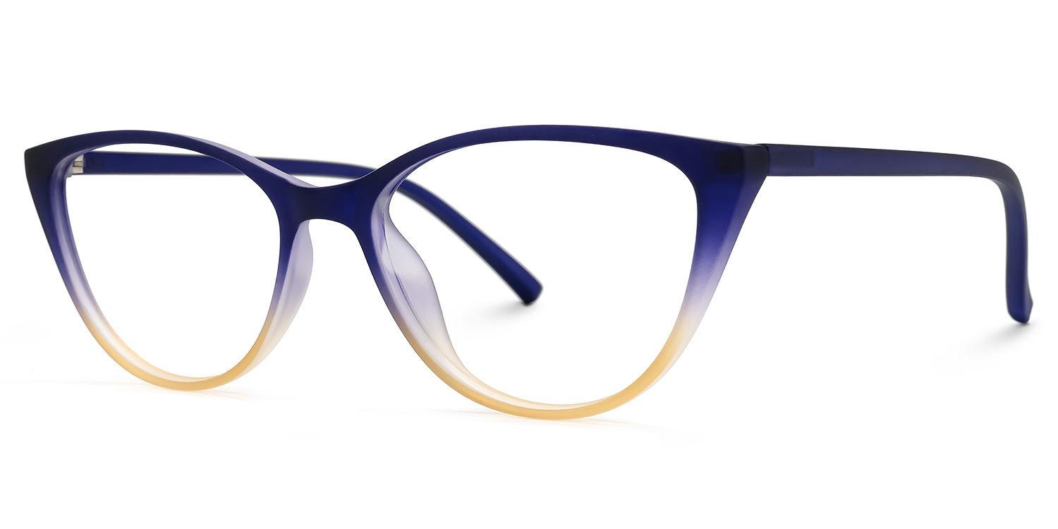Lucy Cateye Blue Glasses  | ZEELOOL UK1