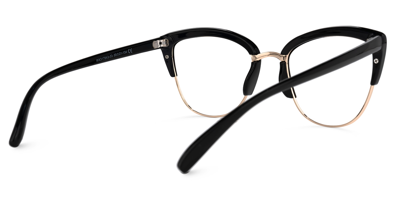 Randisha Cateye Black Glasses | ZEELOOL UK3