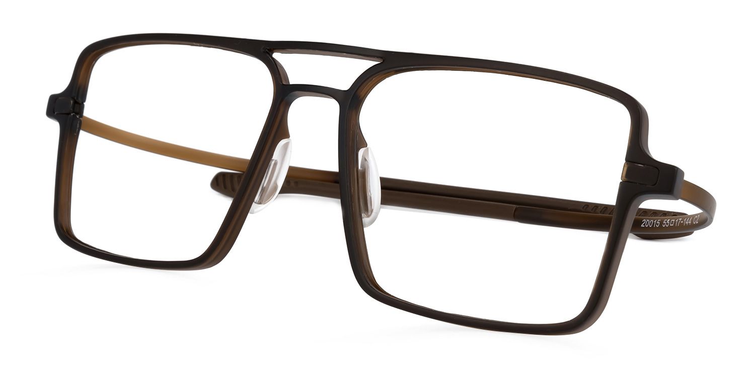 Dorthe Aviator Brown Glasses | ZEELOOL UK1