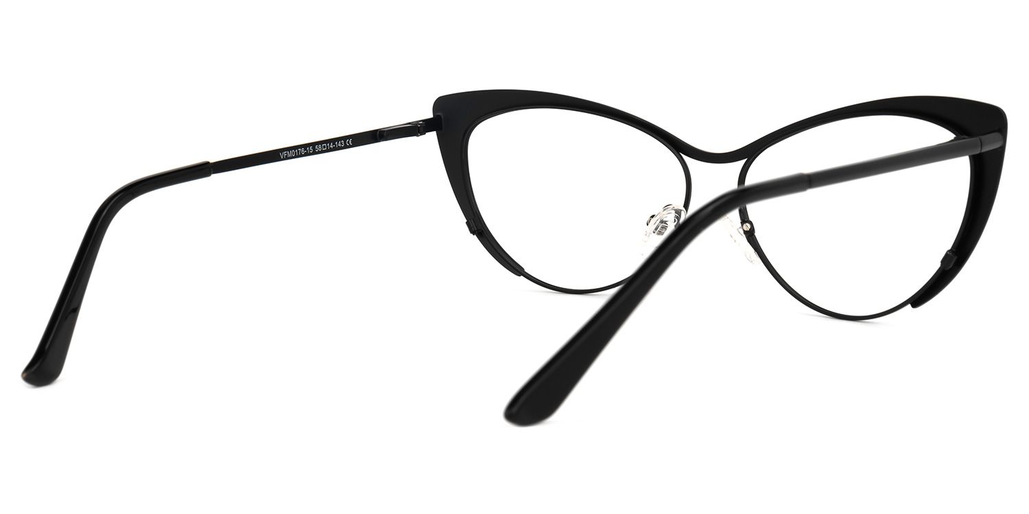 Cateye Black Glasses | ZEELOOL UK3