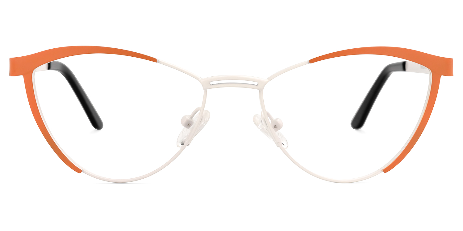 Sydney Cat Eye Orange Glasses | ZEELOOL UK0