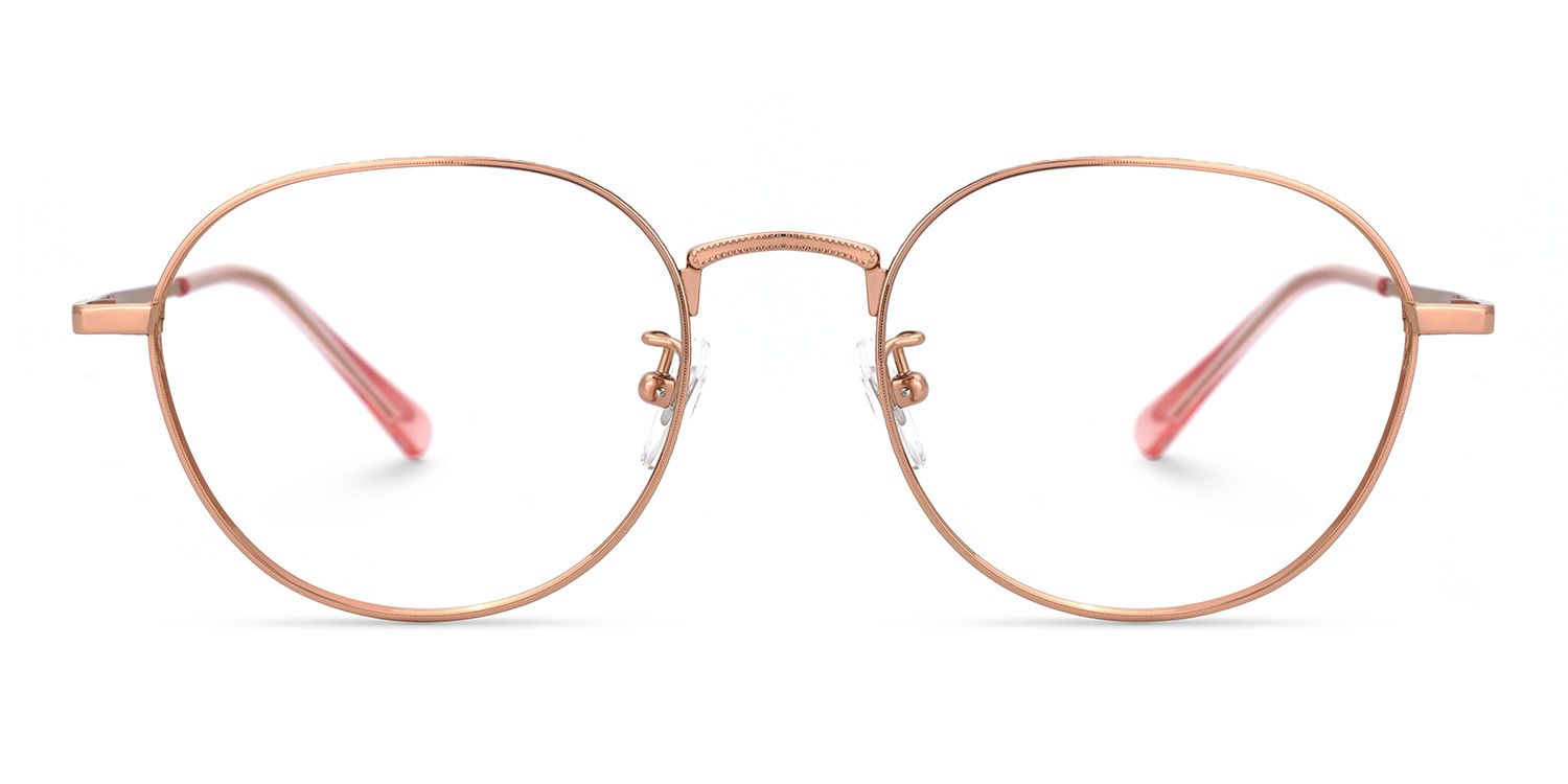 Vasquez Geometric Rose-Gold Glasses | ZEELOOL UK0