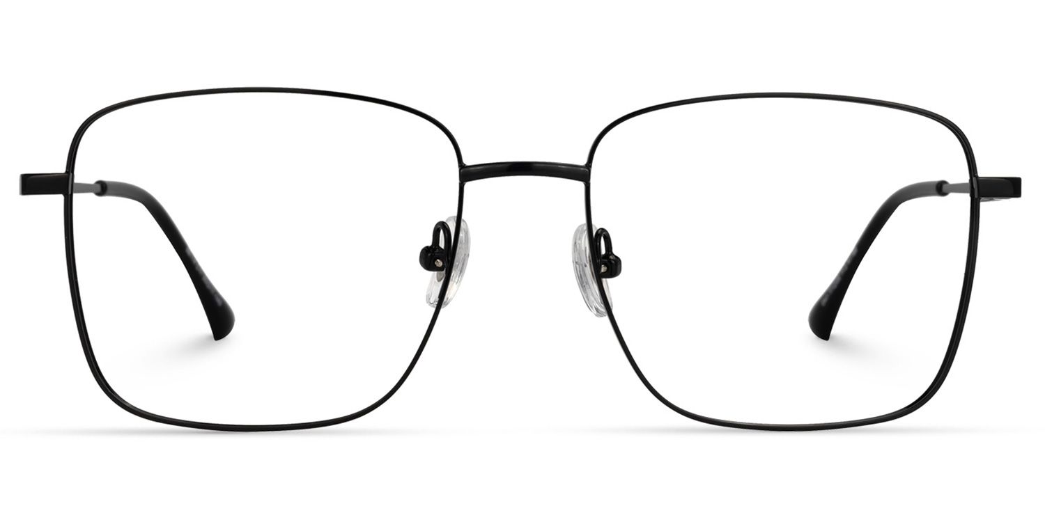 Earlene Square Black Glasses | ZEELOOL UK0