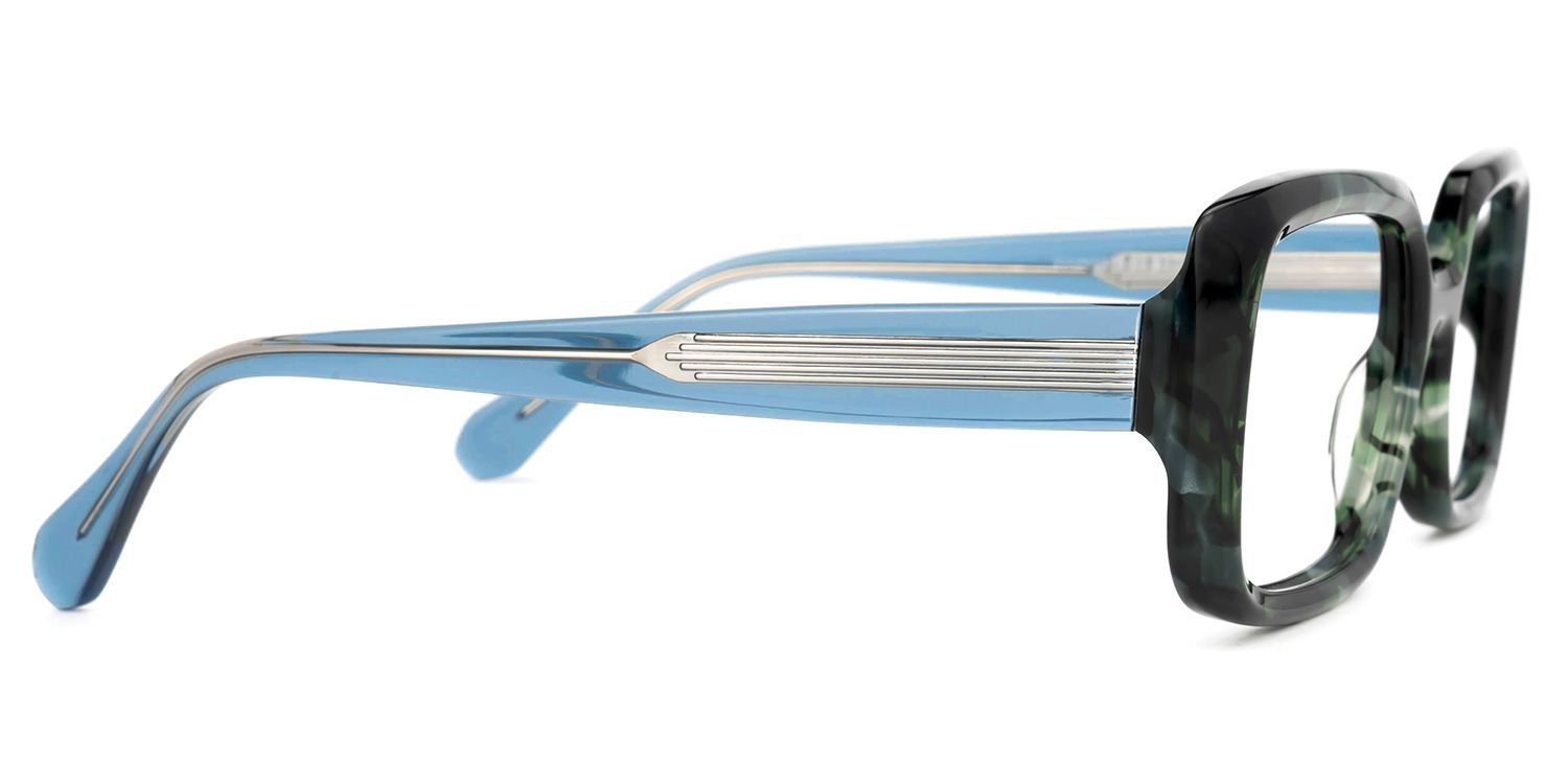 Jammie Rectangle Green-Tortoise Glasses | ZEELOOL UK2