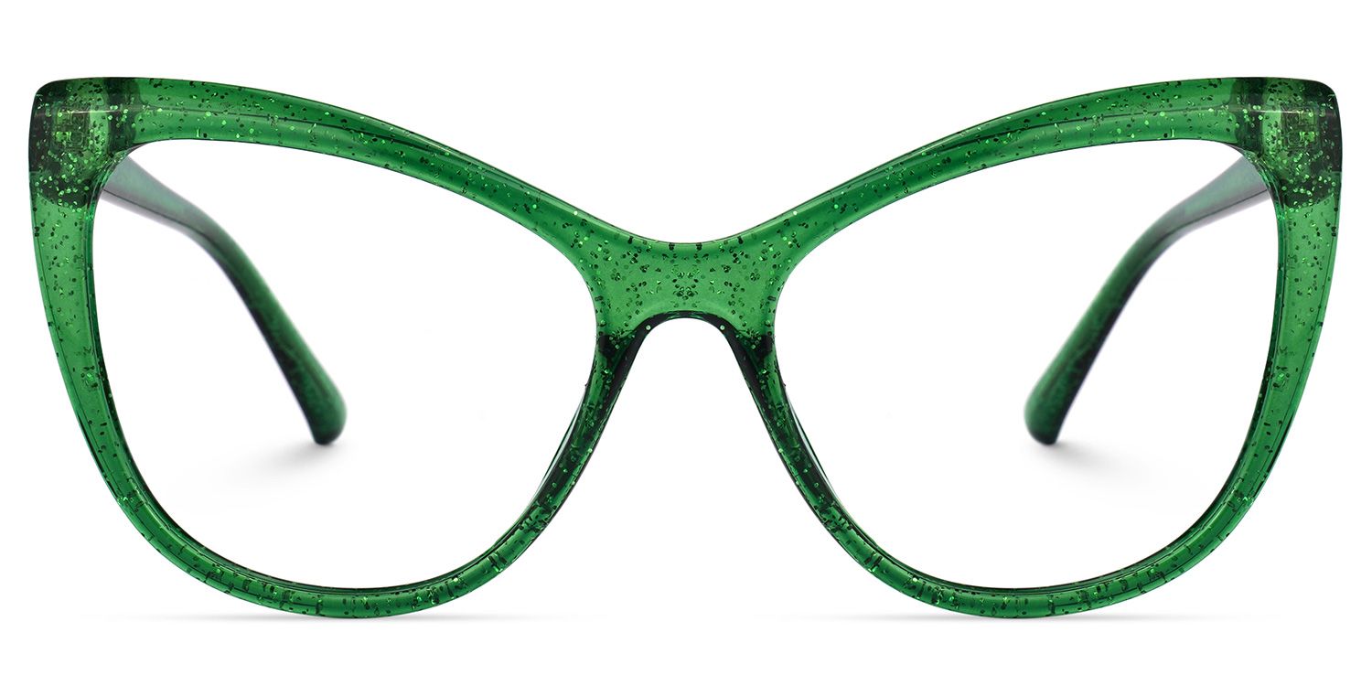 Gomez Cateye Green Glasses | ZEELOOL UK0