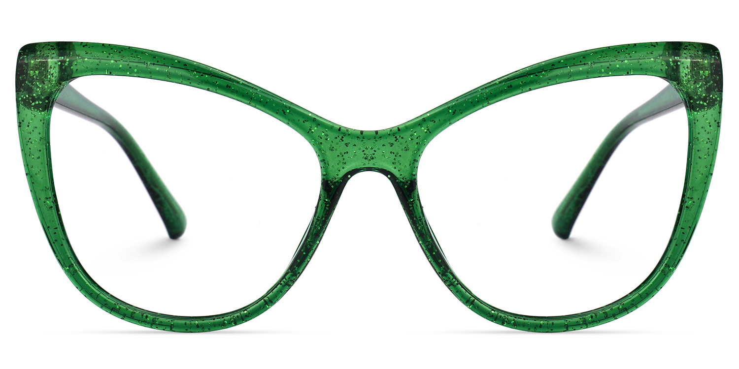 Gomez Cateye Green Glasses | ZEELOOL UK0