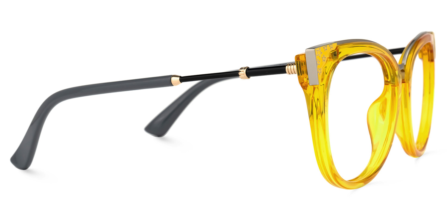 Dalton Cateye Yellow Glasses | ZEELOOL UK2