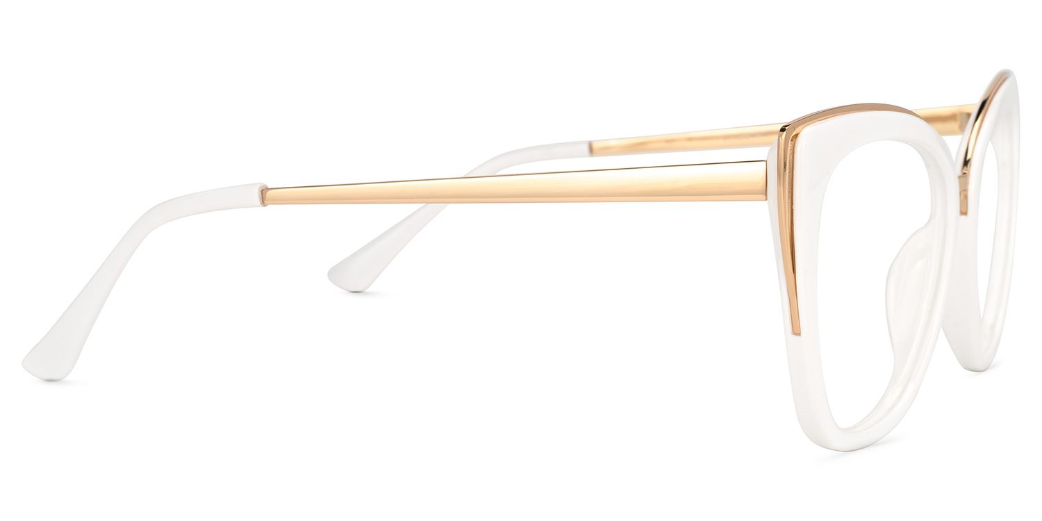 Ruiz Cateye White Glasses | ZEELOOL UK2