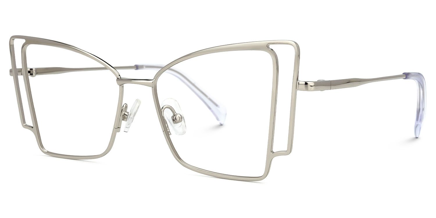 Tapacia Geometric Silver Glasses | ZEELOOL UK1