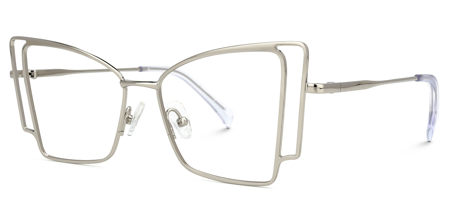 Tapacia Geometric Silver Glasses | ZEELOOL UK1