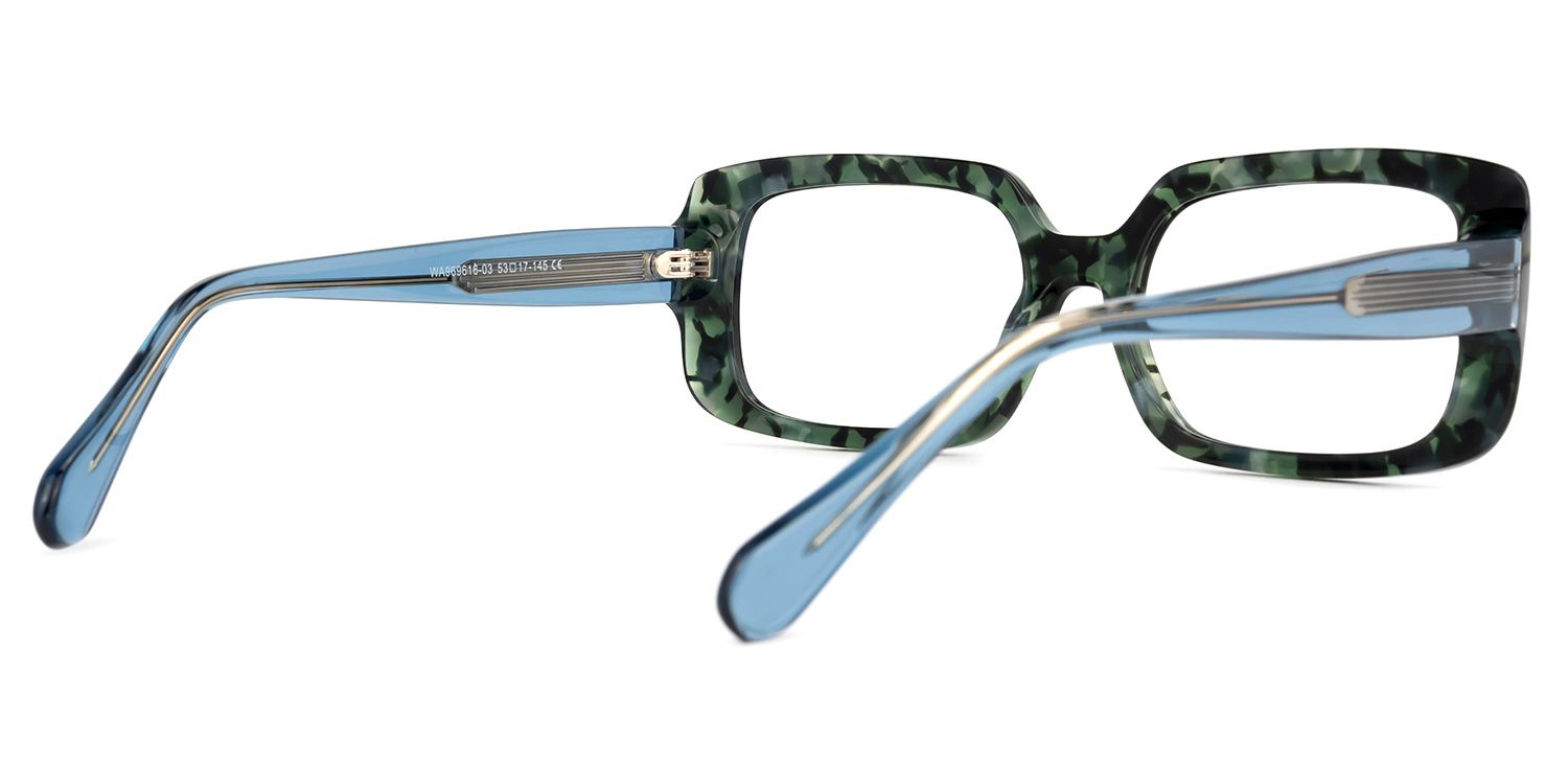 Jammie Rectangle Green-Tortoise Glasses | ZEELOOL UK3