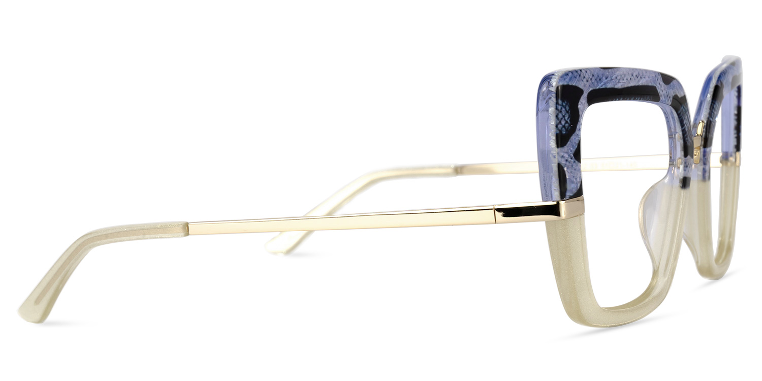 Natalin Square Snake/Skin Glasses | ZEELOOL UK2