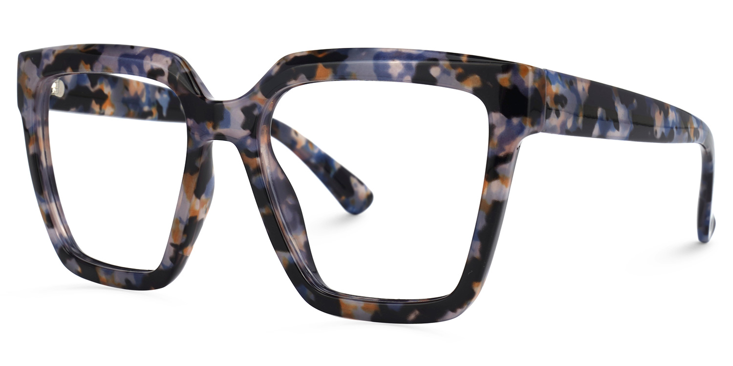 Coleman Square Blue-Floral Glasses | ZEELOOL UK1