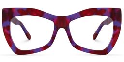 Bernita Geometric Red-Purple Glasses0