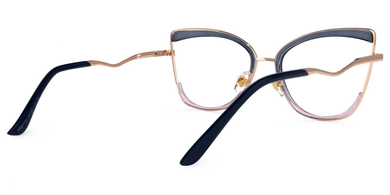 Benika Cateye Blue-Purple Glasses | ZEELOOL UK3