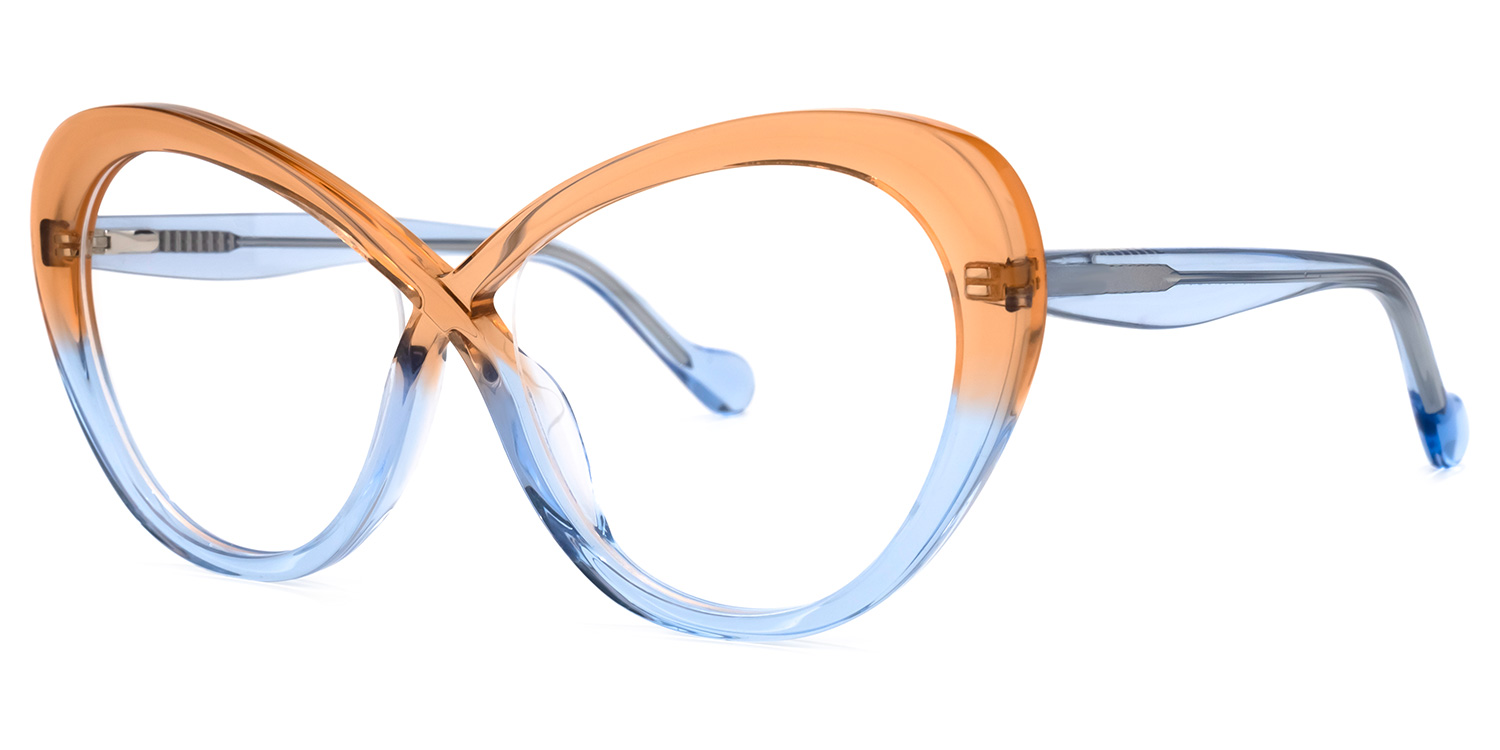 Charde Geometric Blue Glasses | ZEELOOL UK1