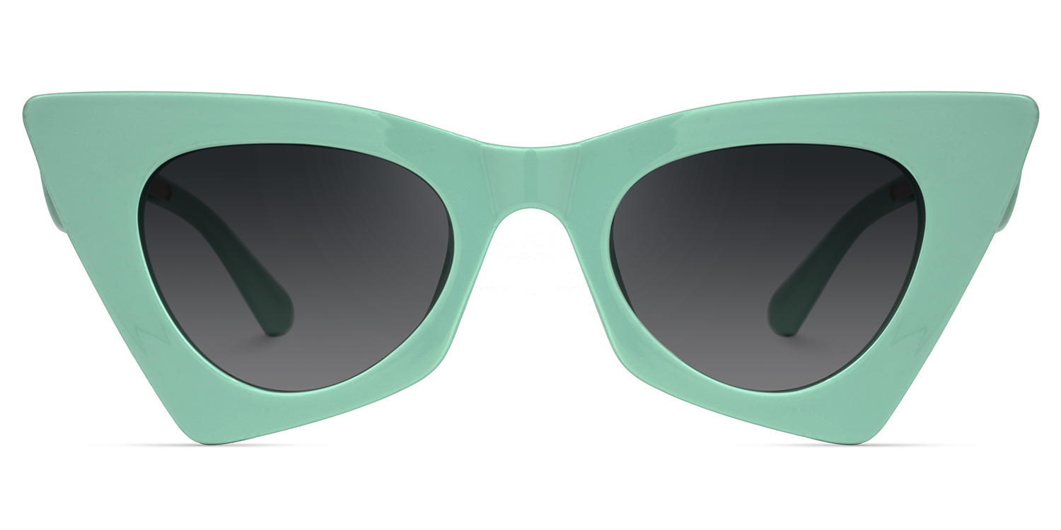 Stepp Geometric Green Sunglasses | ZEELOOL UK0