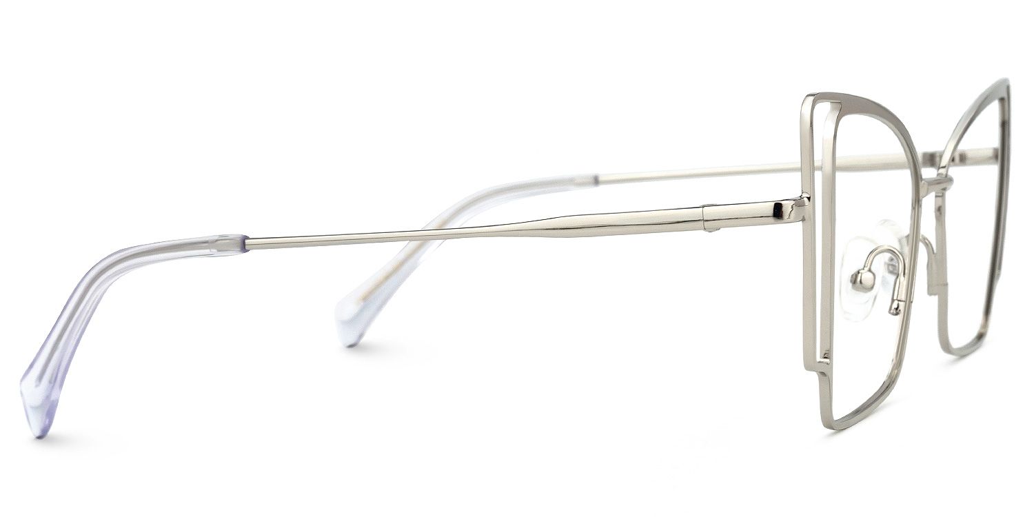 Tapacia Geometric Silver Glasses | ZEELOOL UK2