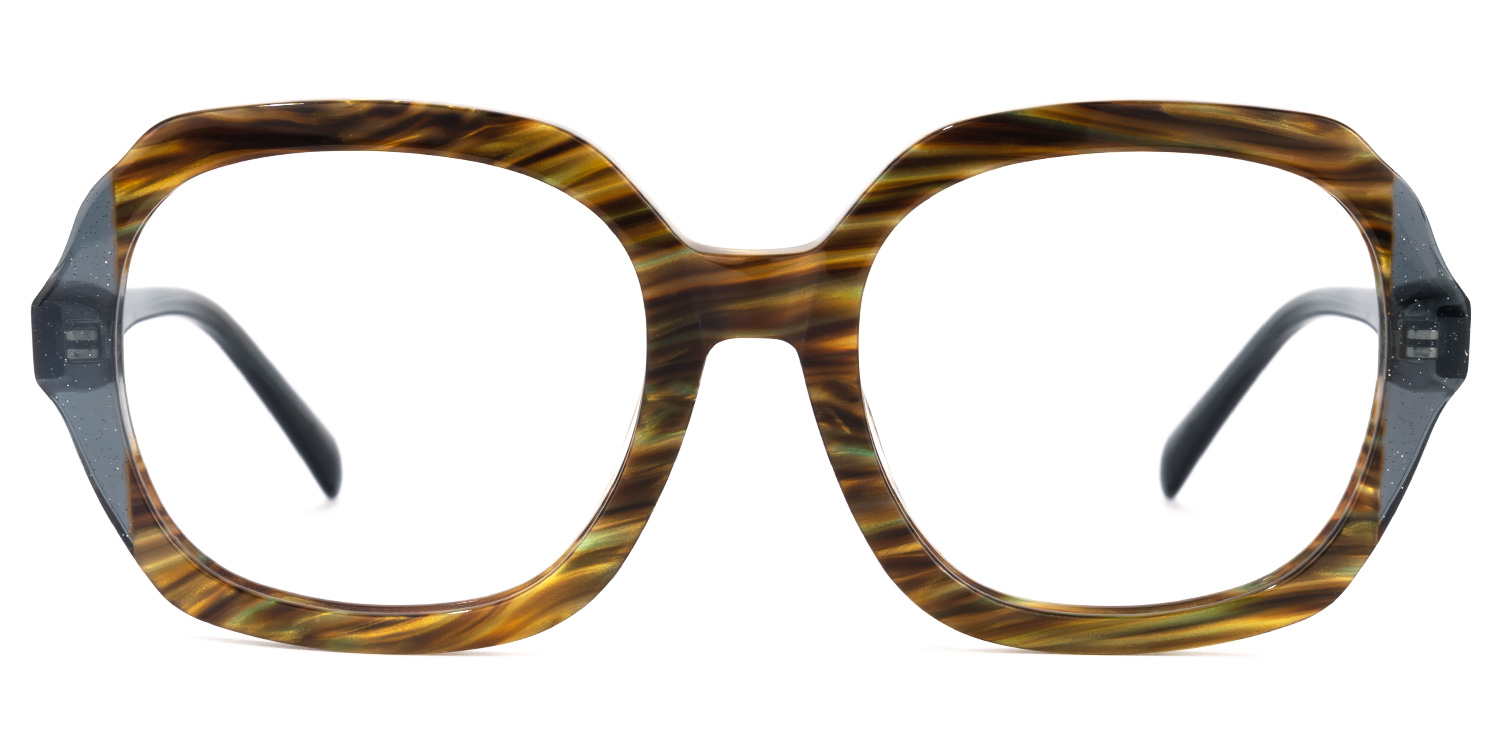 Raquell Square Brown Glasses | ZEELOOL UK0
