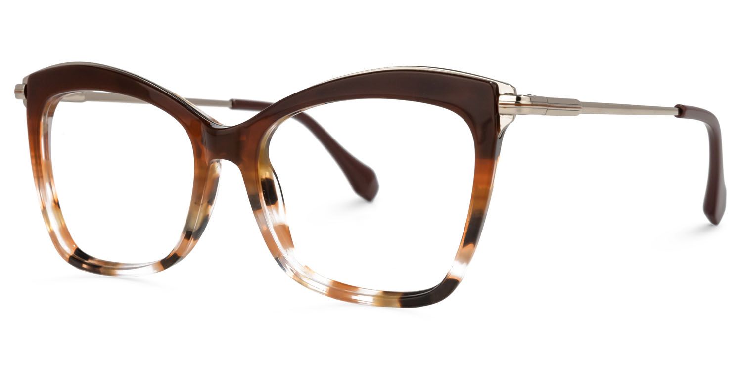 Russell Cateye Brown Glasses | ZEELOOL UK1