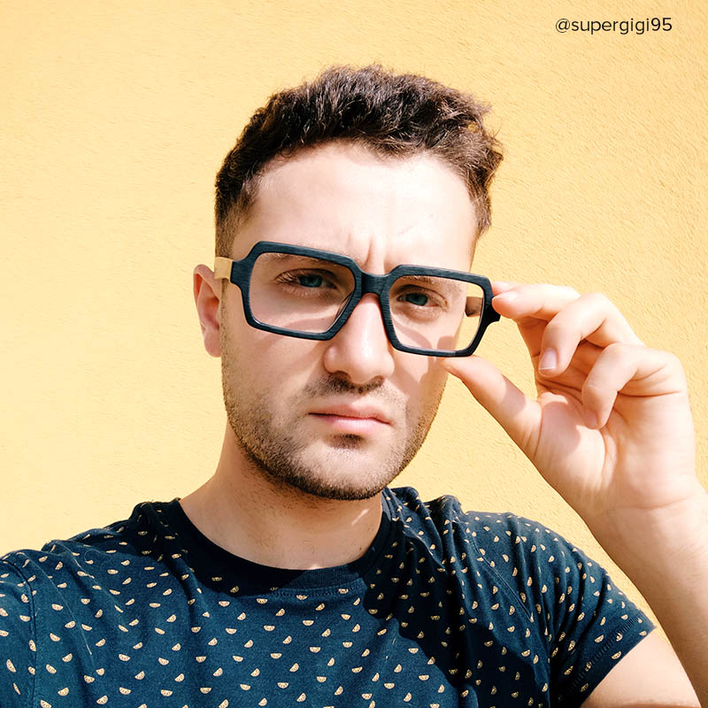 ZEELOOL Arthur Geometric Black Glasses