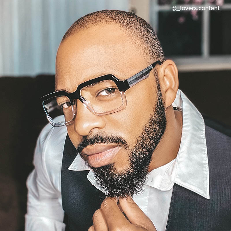 Jack Rectangle Black & Crystal Frame Glasses | ZEELOOL UK9