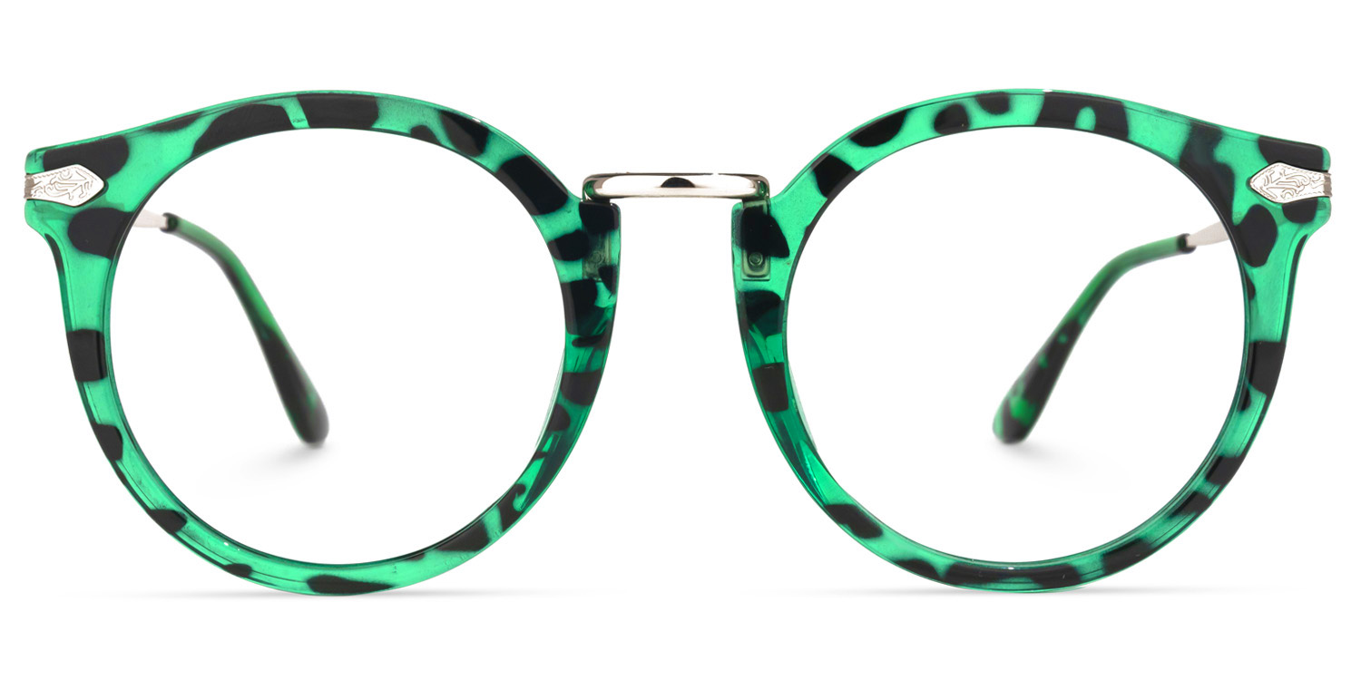 Quentina Round Green Glasses | ZEELOOL UK0
