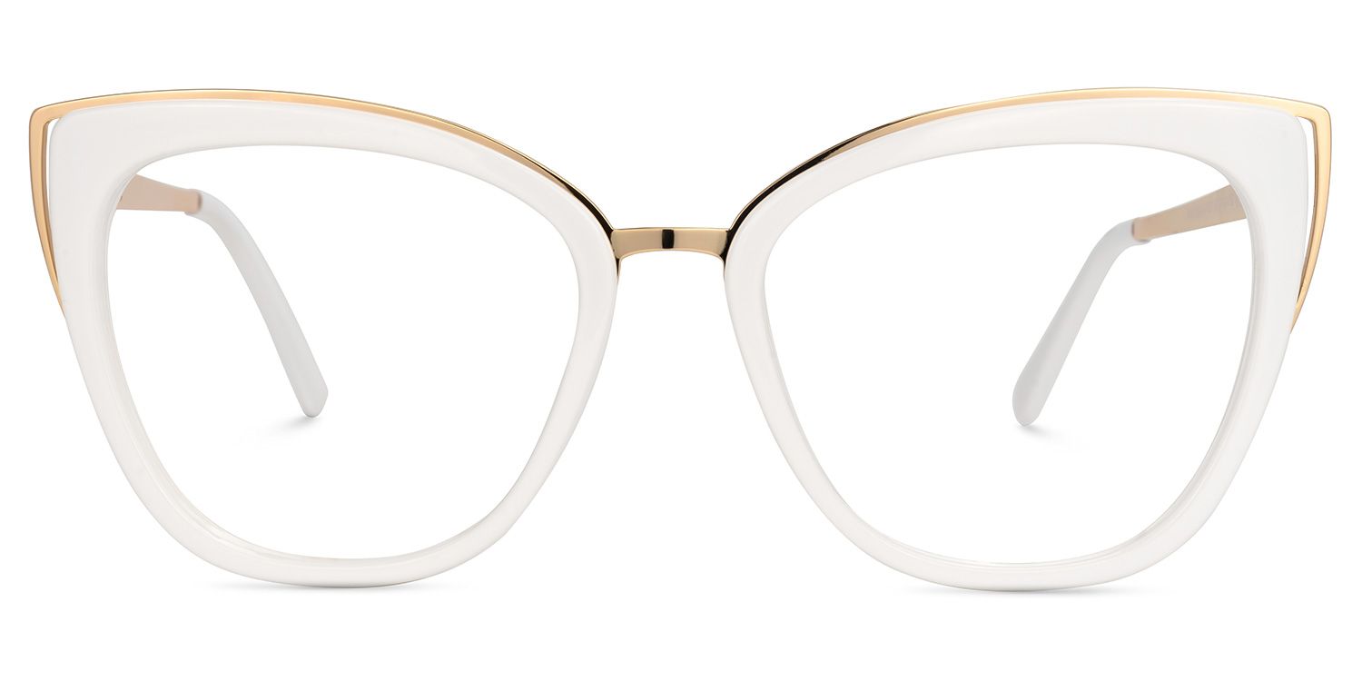 Ruiz Cateye White Glasses | ZEELOOL UK0
