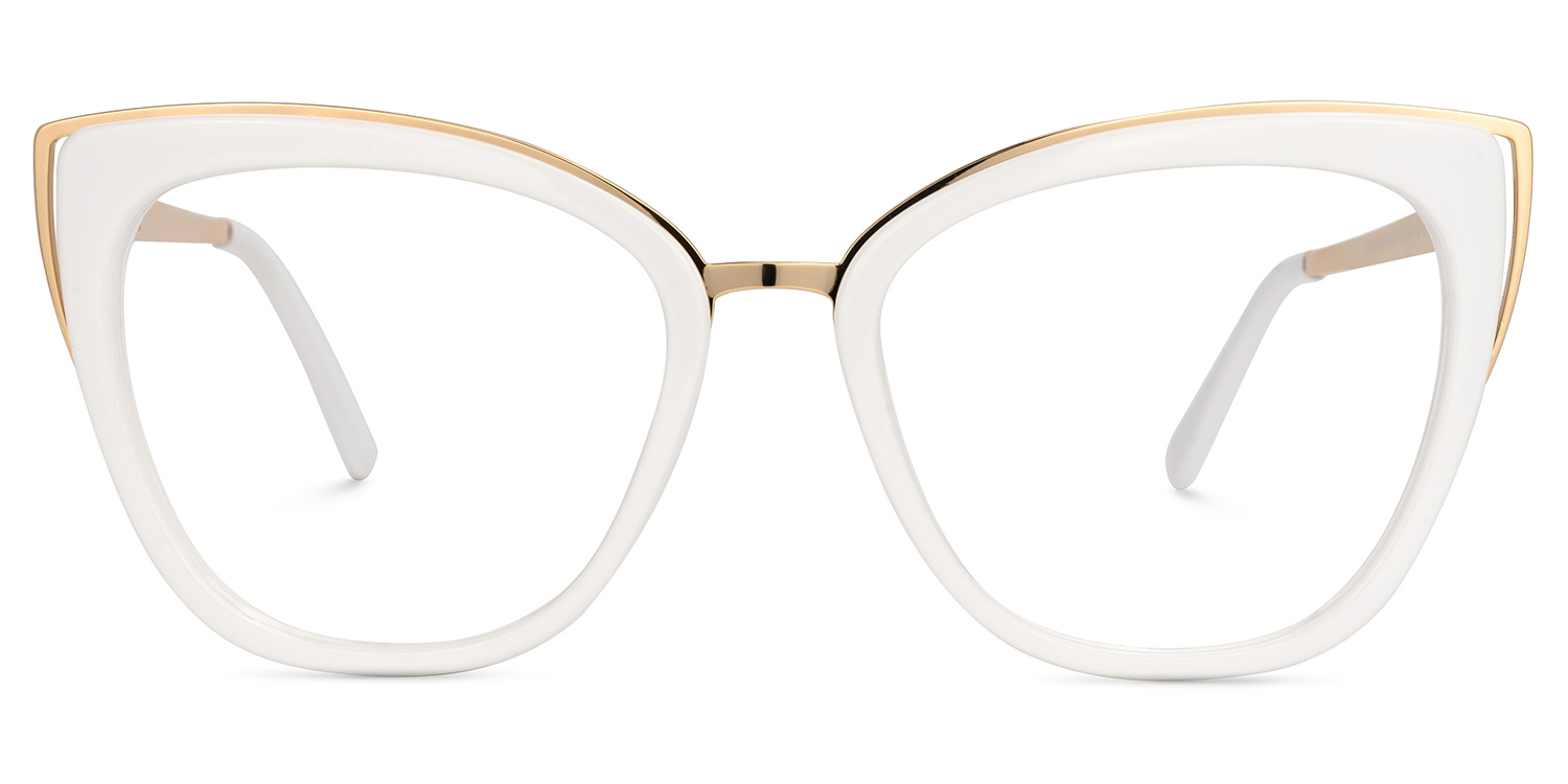 Ruiz Cateye White Glasses | ZEELOOL UK0