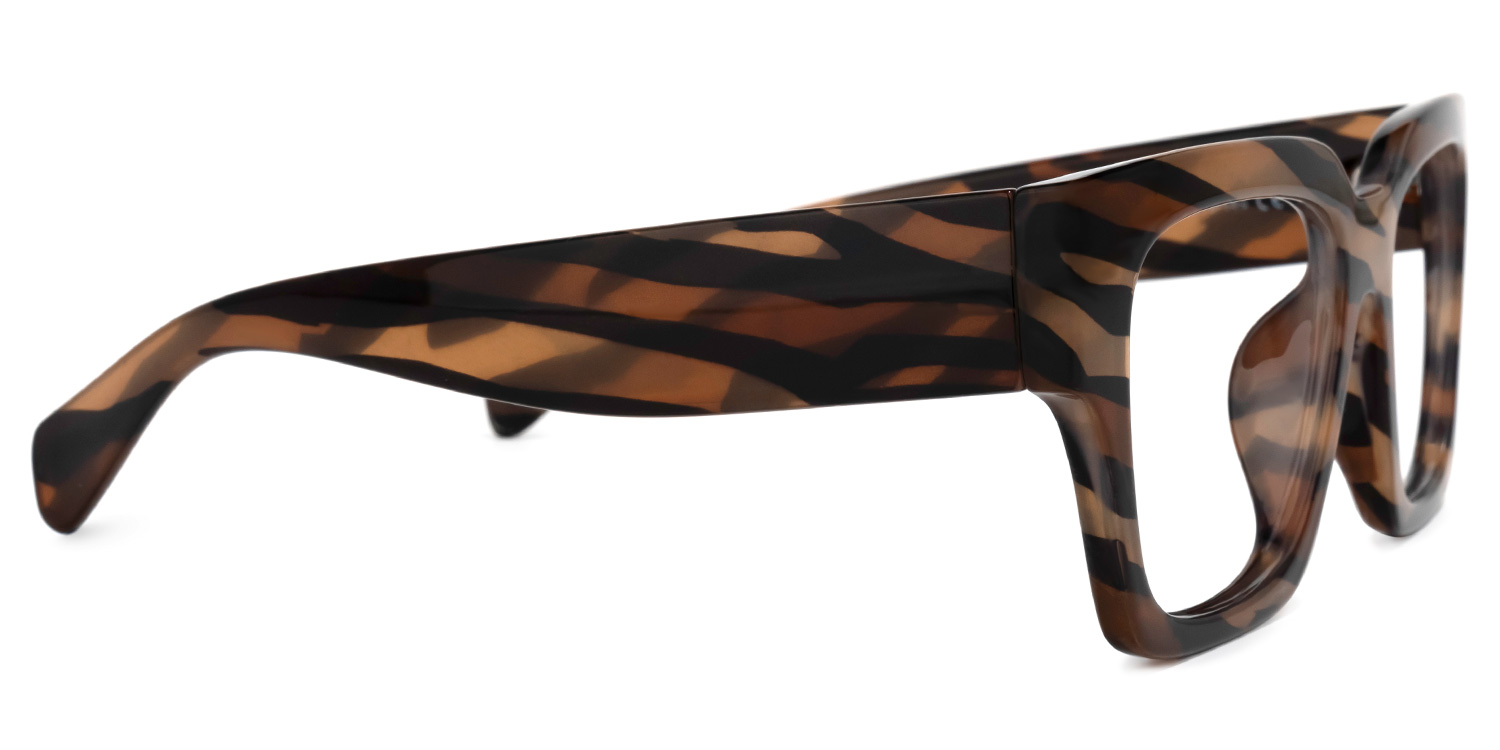 Phoebus Square Brown-Camouflage Glasses | ZEELOOL UK2