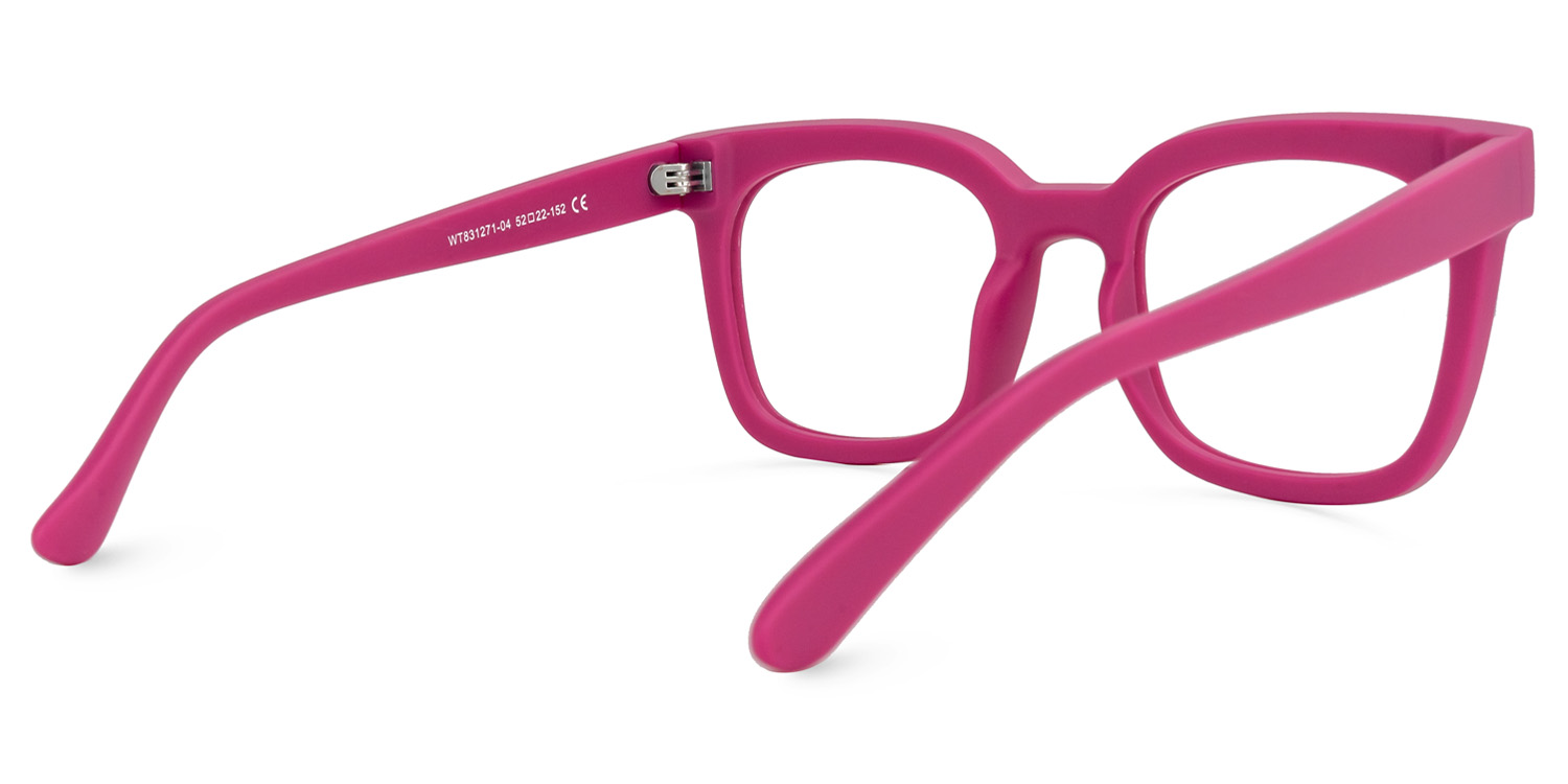 Eussub Square Bright-Pink Glasses3
