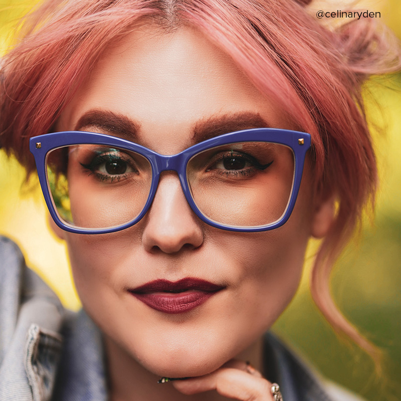 Isaebella Butterfly Blue Frame Glasses | ZEELOOL UK7
