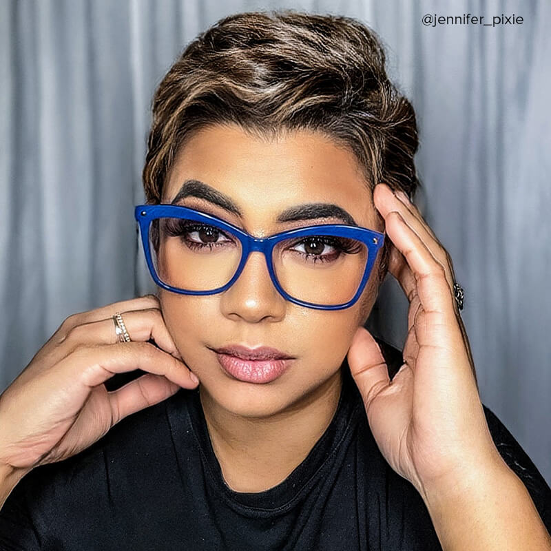 Isaebella Butterfly Blue Frame Glasses | ZEELOOL UK8